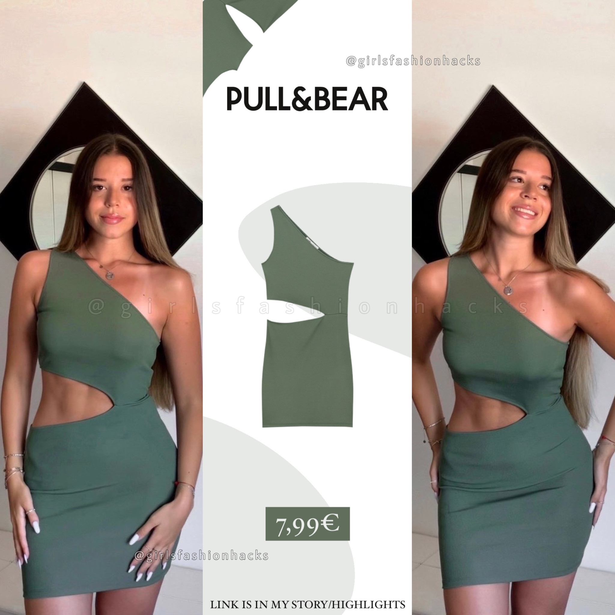 @pullandbear cut out dress worn by @imtatyxx💚
