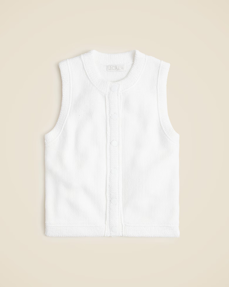 Cropped button-up sweater shell | J. Crew US