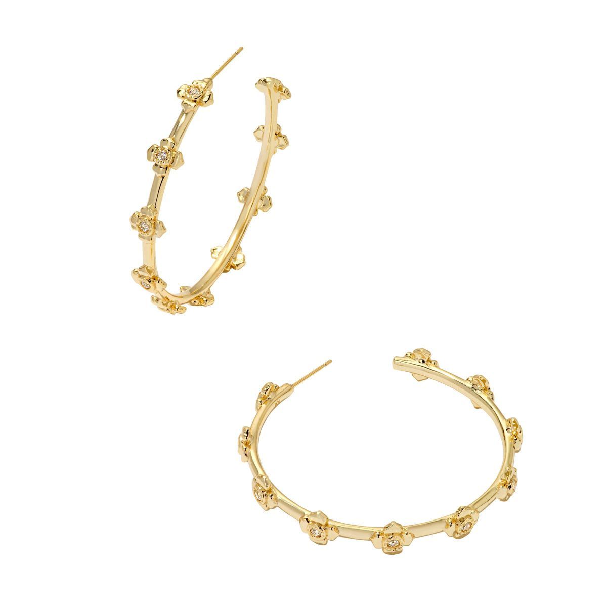 Kendra Scott Lily 14K Gold Over Brass Hoop Earrings - Gold | Target