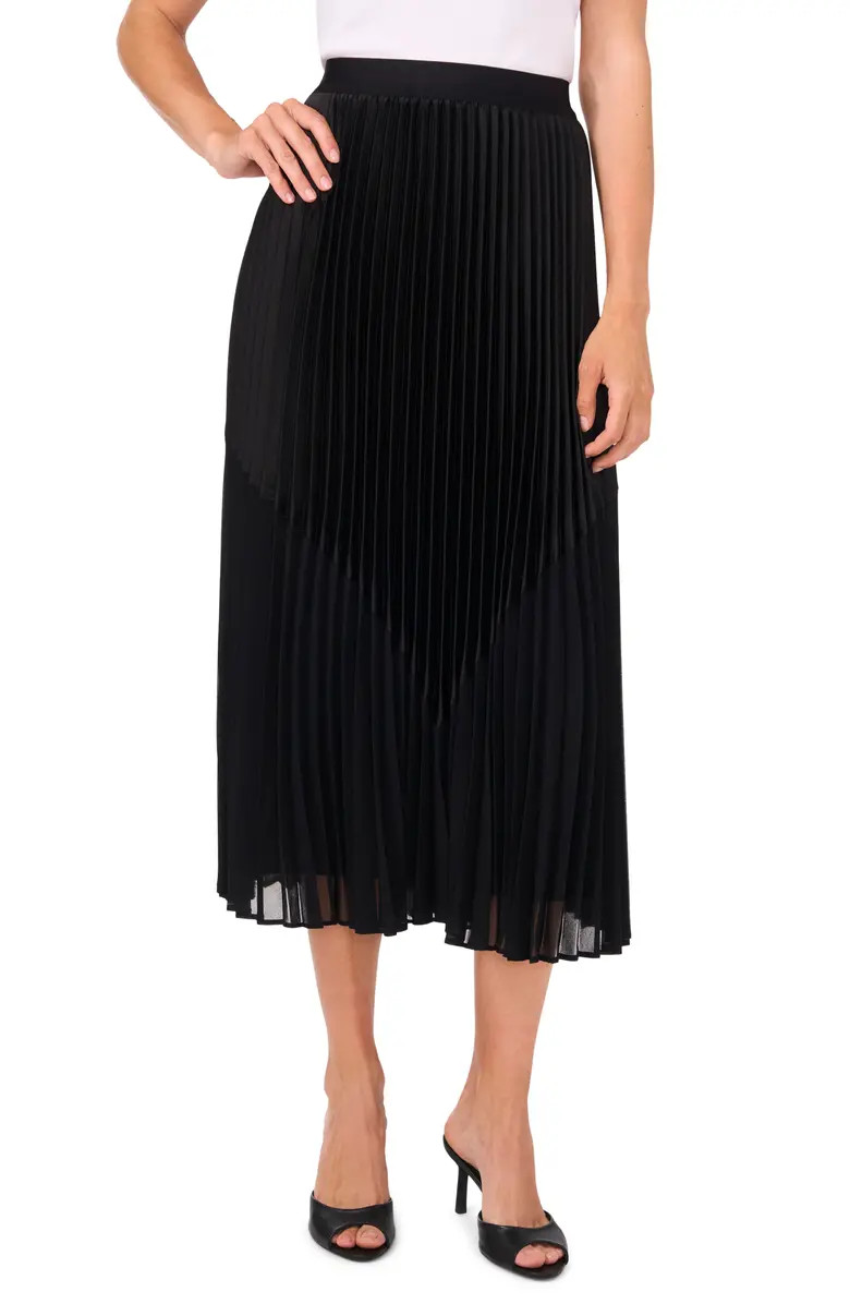 Halogen® Pleated Mixed Media Skirt | Nordstrom | Nordstrom