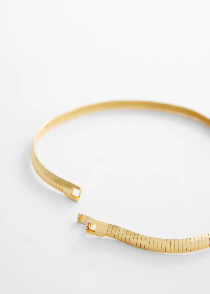 Rigid necklace 24K | MANGO (US)