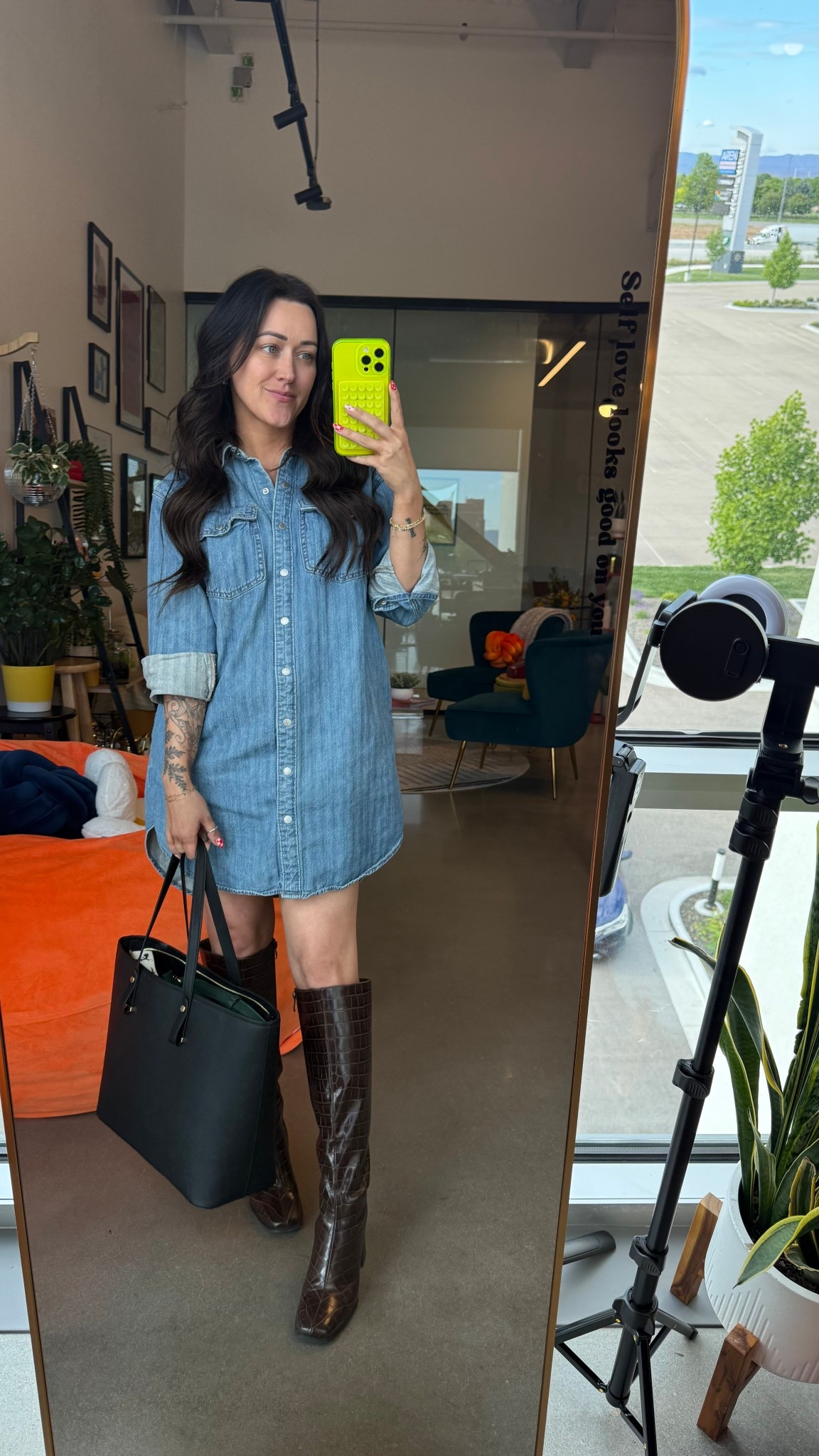 Target mini denim Jean dress with tall brown boots 


#LTKFindsUnder50 #LTKSeasonal #LTKSaleAlert