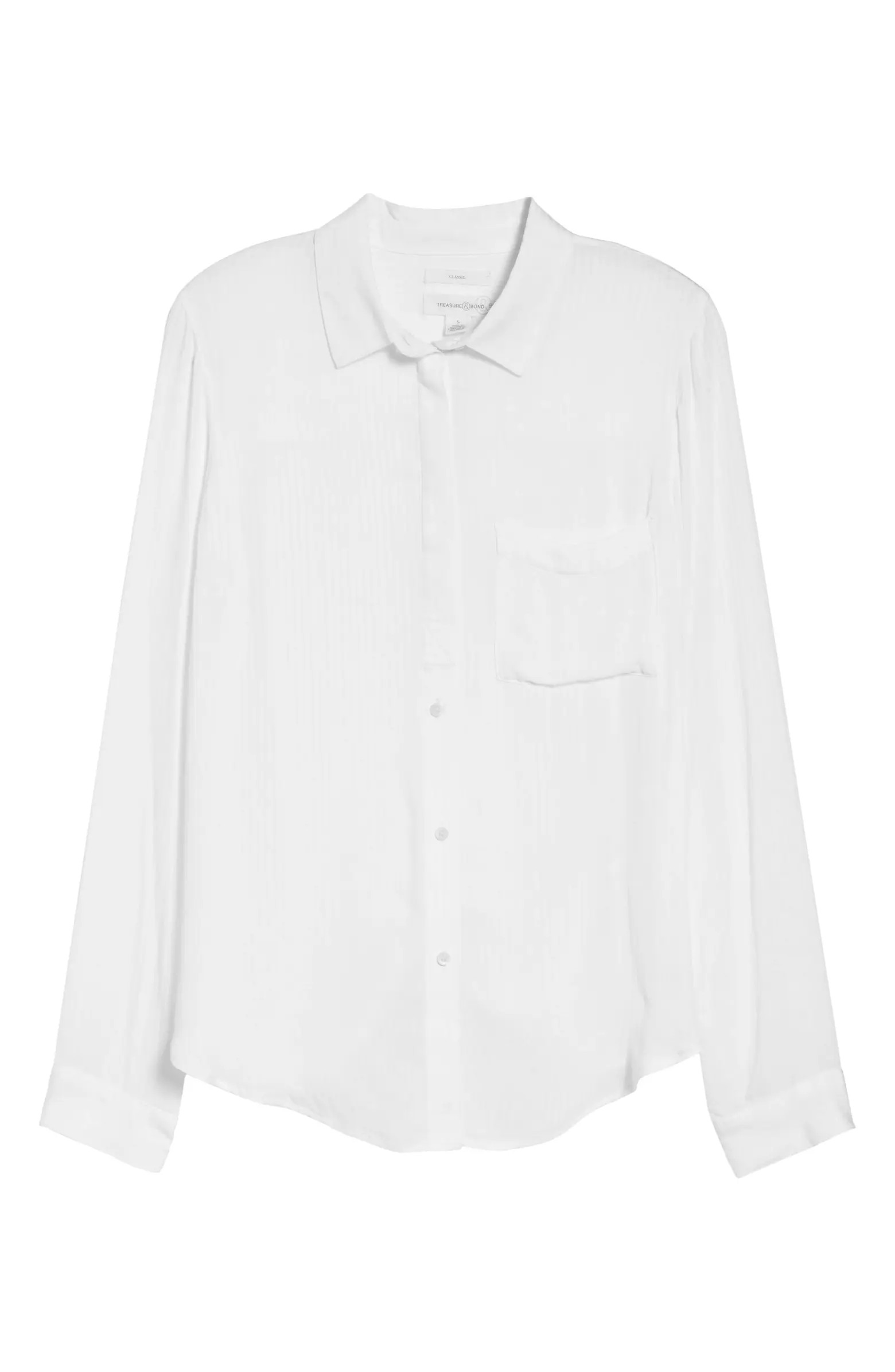 TREASURE&BOND Treasure & Bond Dobby Classic Shirt | Nordstrom | Nordstrom