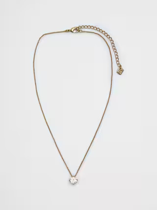 Cubic Zirconia Solitaire Necklace | Banana Republic Factory