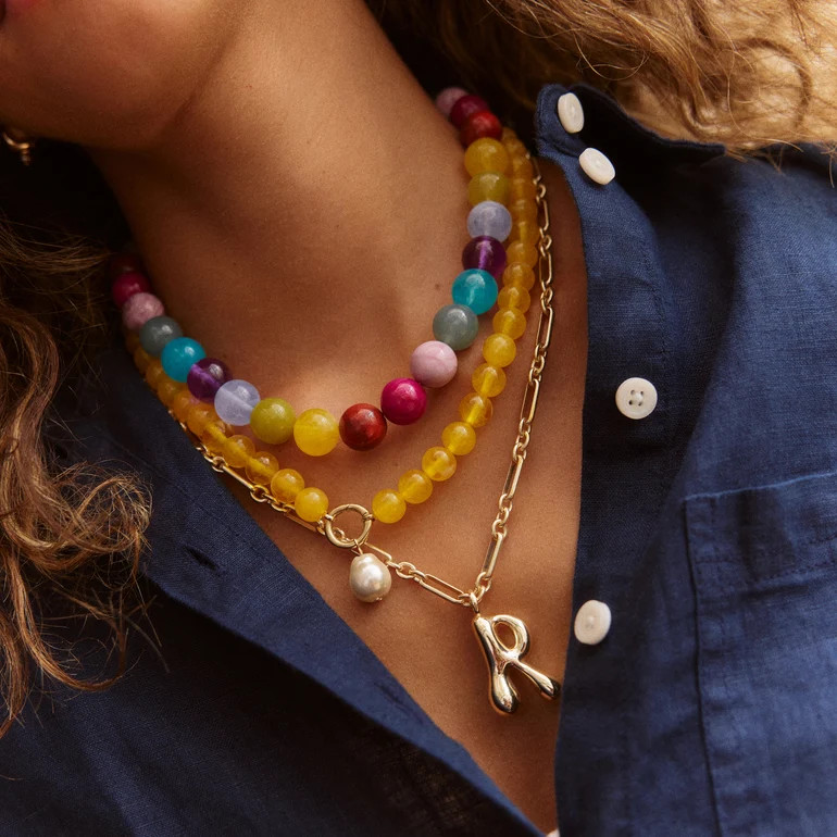 Mini Jane Beaded Necklace - Multi Bead | BaubleBar