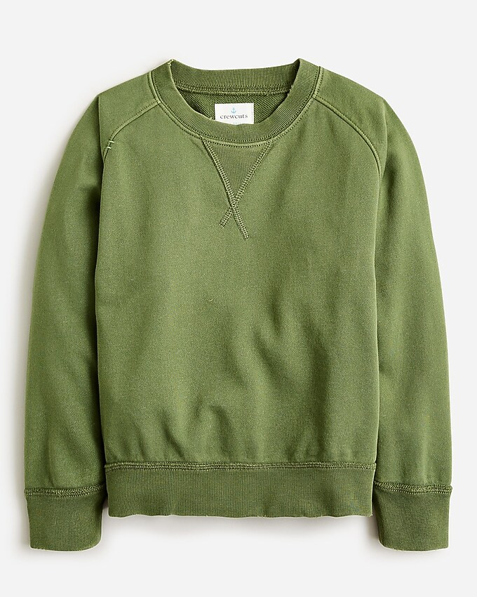 Kids' garment-dyed crewneck sweatshirt in terry | J. Crew US
