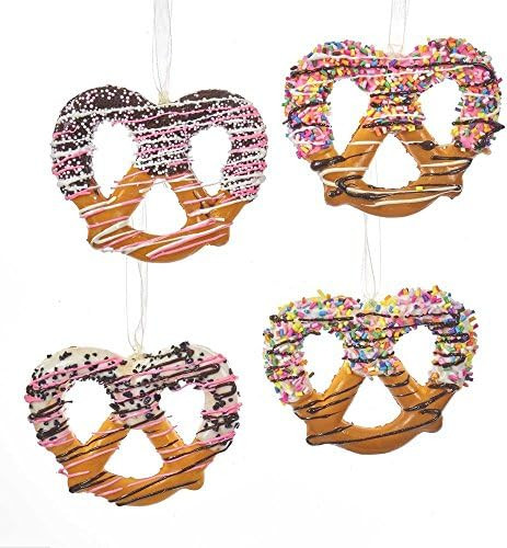 Kurt Adler 3.27" Twisted Pretzel Ornament 4/Asstd | Amazon (US)