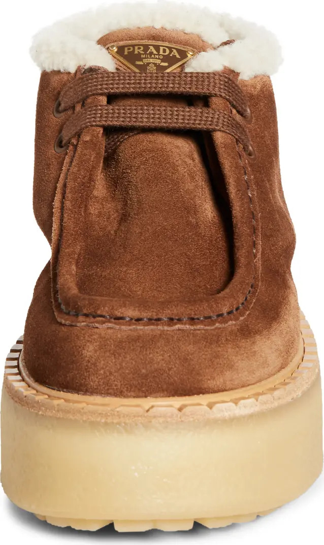 Prada Genuine Shearling Derby Bootie (Women) | Nordstrom | Nordstrom