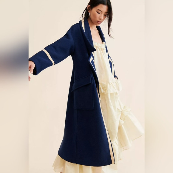 Nocturne Military Trimmed Wool Coat Size L | Poshmark