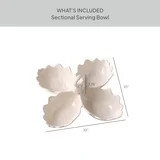 Better Homes & Gardens Cream Figural 4-Leaf Stoneware Sectional Serving Bowl, 10" | Walmart (US)
