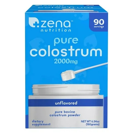 Zena Nutrition Pure Colostrum 2000 mg, Unflavored, 6.34 Ounce (90 Servings) | Walmart (US)