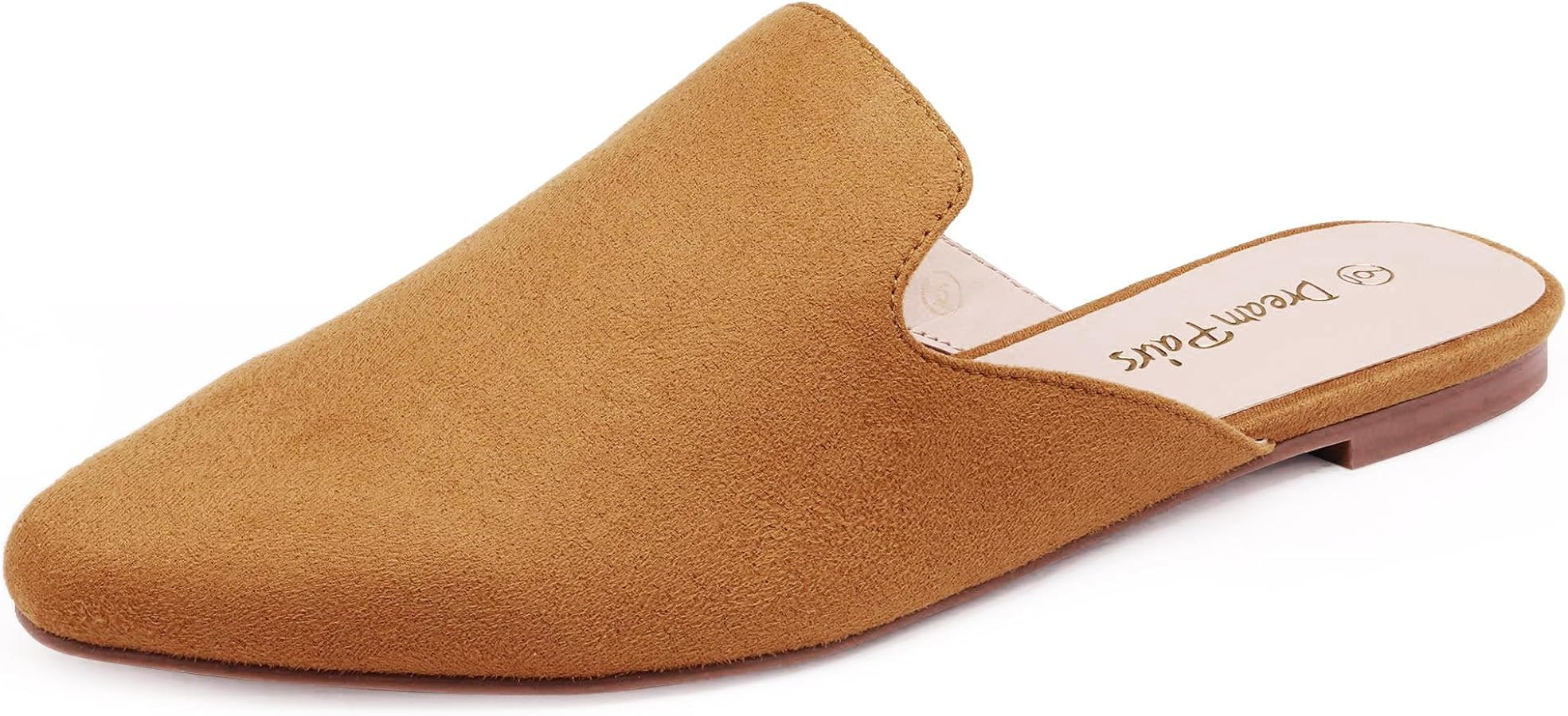 DREAM PAIRS Women's Flat Mules Pointed Toe Backless Loafer Shoes | Amazon (US)