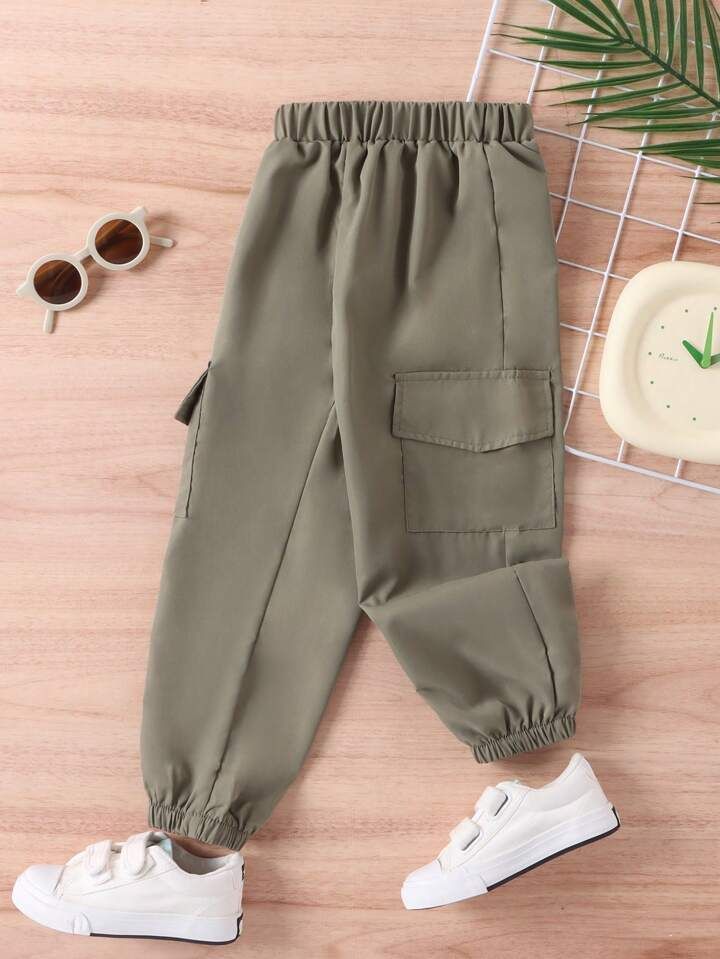Young Girl Spring/autumn Casual Sports Work Pants | SHEIN