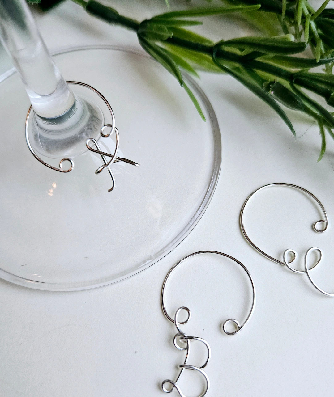 Letter Wine Charm, Wire Initials, Custom Bachelorette Party Favors, - Etsy | Etsy (US)