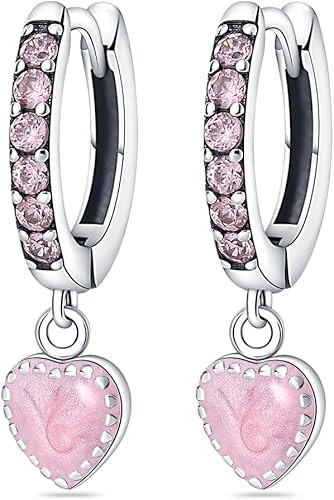 QIKAOLA 925 Sterling Silver Earrings Dangle Drop Earrings for women, Cubic Zirconia Hoop Earrings... | Amazon (US)