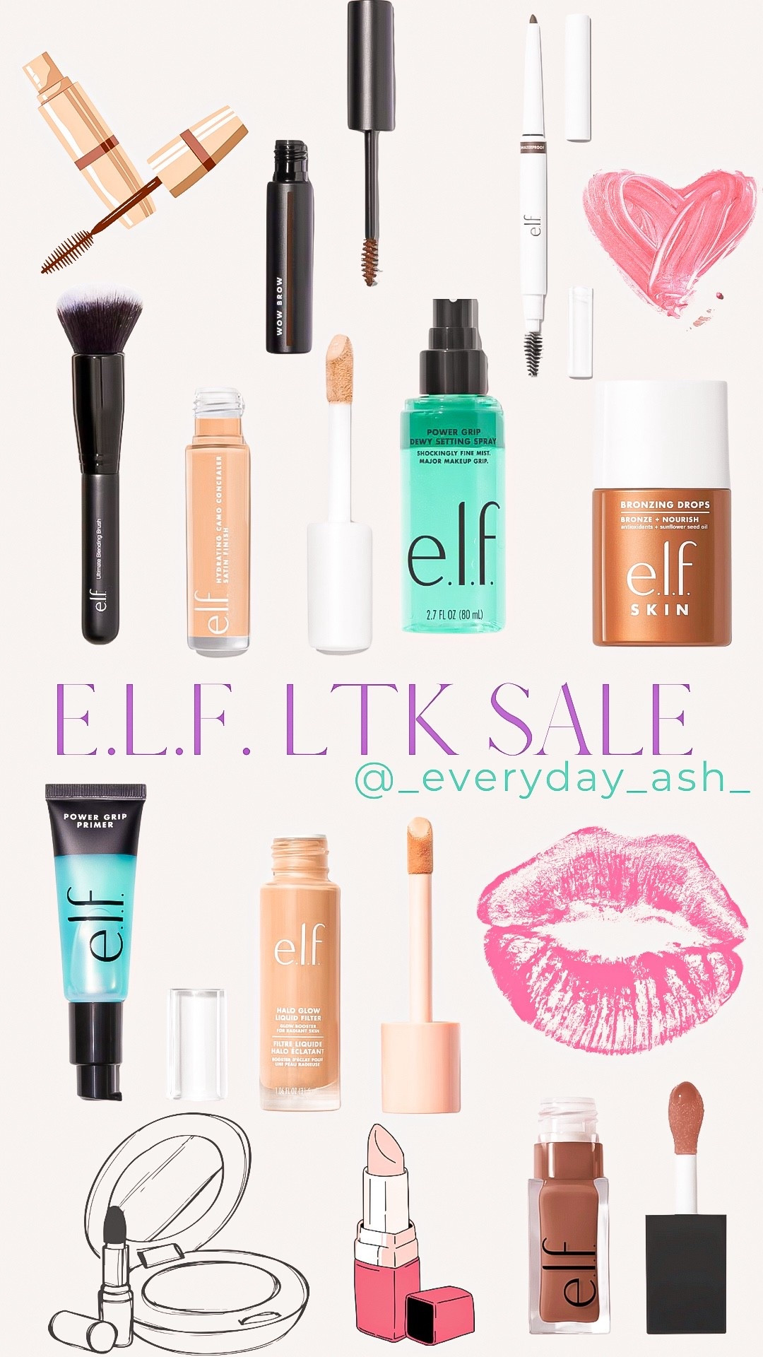 LTK FALL SALE!!🎉🎉
* CLICK THE PROMO CODE !!!

Elf cosmetics, beauty finds, makeup, makeup sale, LTK fall sale, makeup brush, setting spray, bronzer drops, eyebrow gel, eyebrow pencil, face primer, lipstick, lipgloss, makeup routine  

#LTKFallSale #LTKBeauty #LTKFindsUnder50