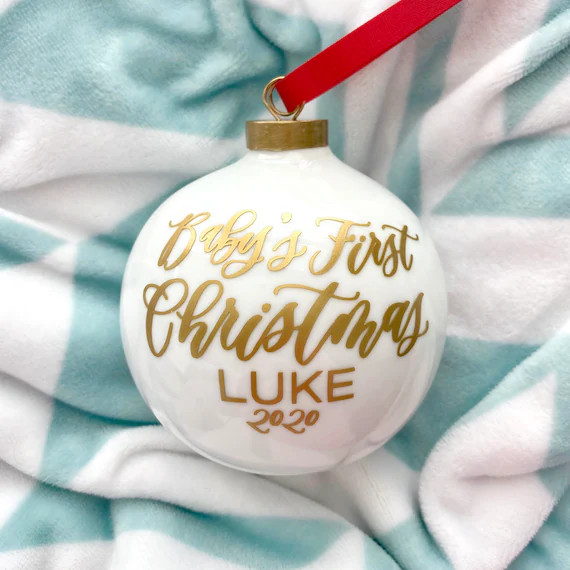 Baby's First Christmas Ornament 4" - My First Christmas Ornament - Personalized First Christmas G... | Etsy (US)