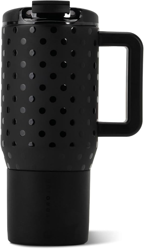 HydroJug Polka Dot Coffee Traveler 20oz Ceramic-Lined Mug, Noire Satin | Amazon (US)