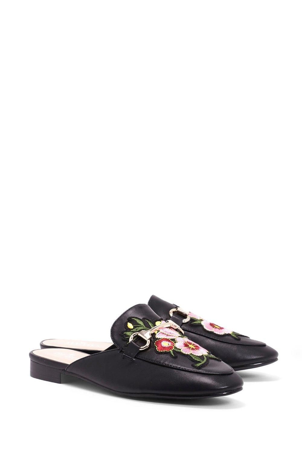 Floral Embroidered Mule Loafer | NastyGal (US & CA)