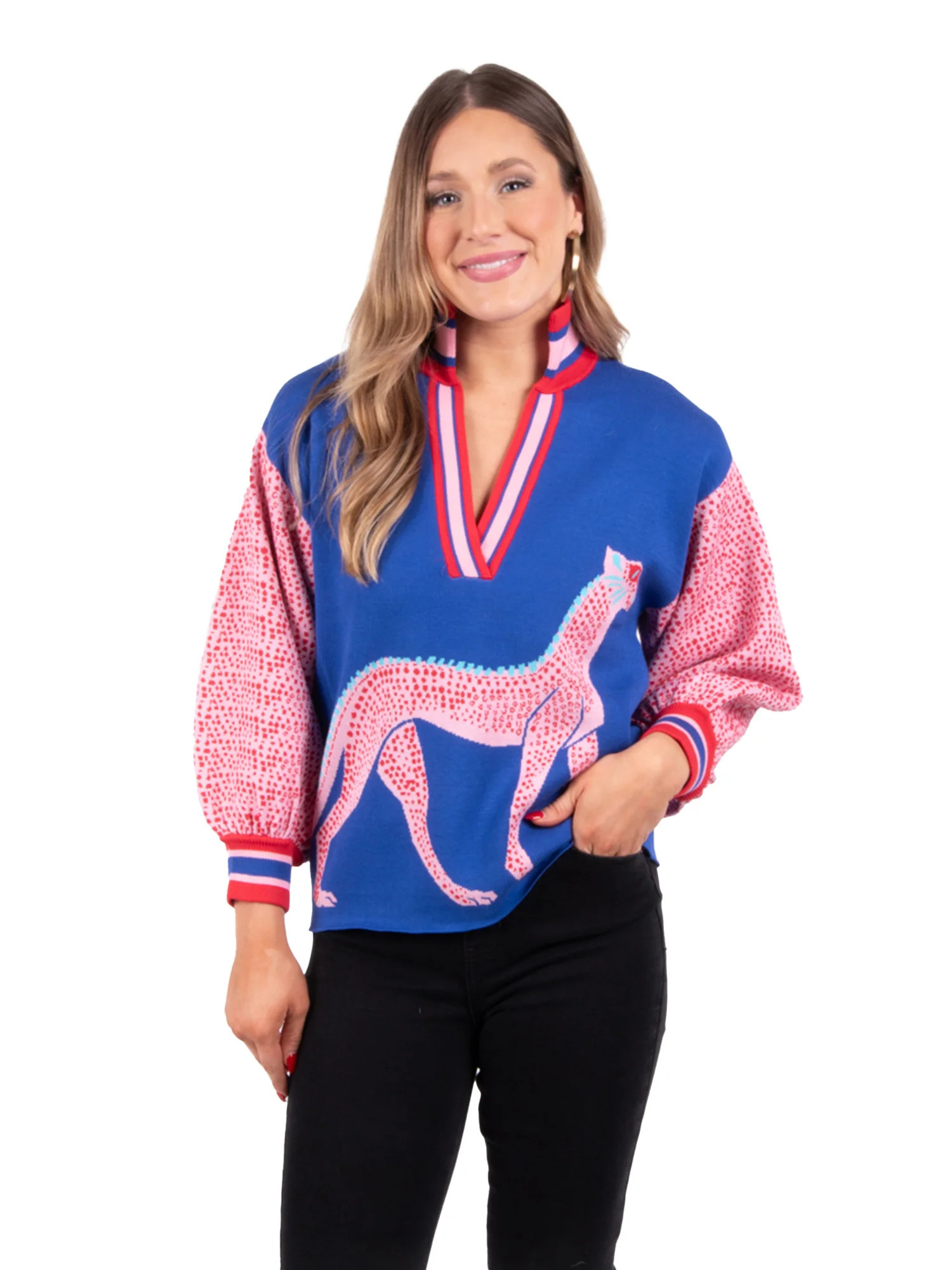 Lolli Sweater - Charmed Cheetah [Emily McCarthy] | Pink Creek