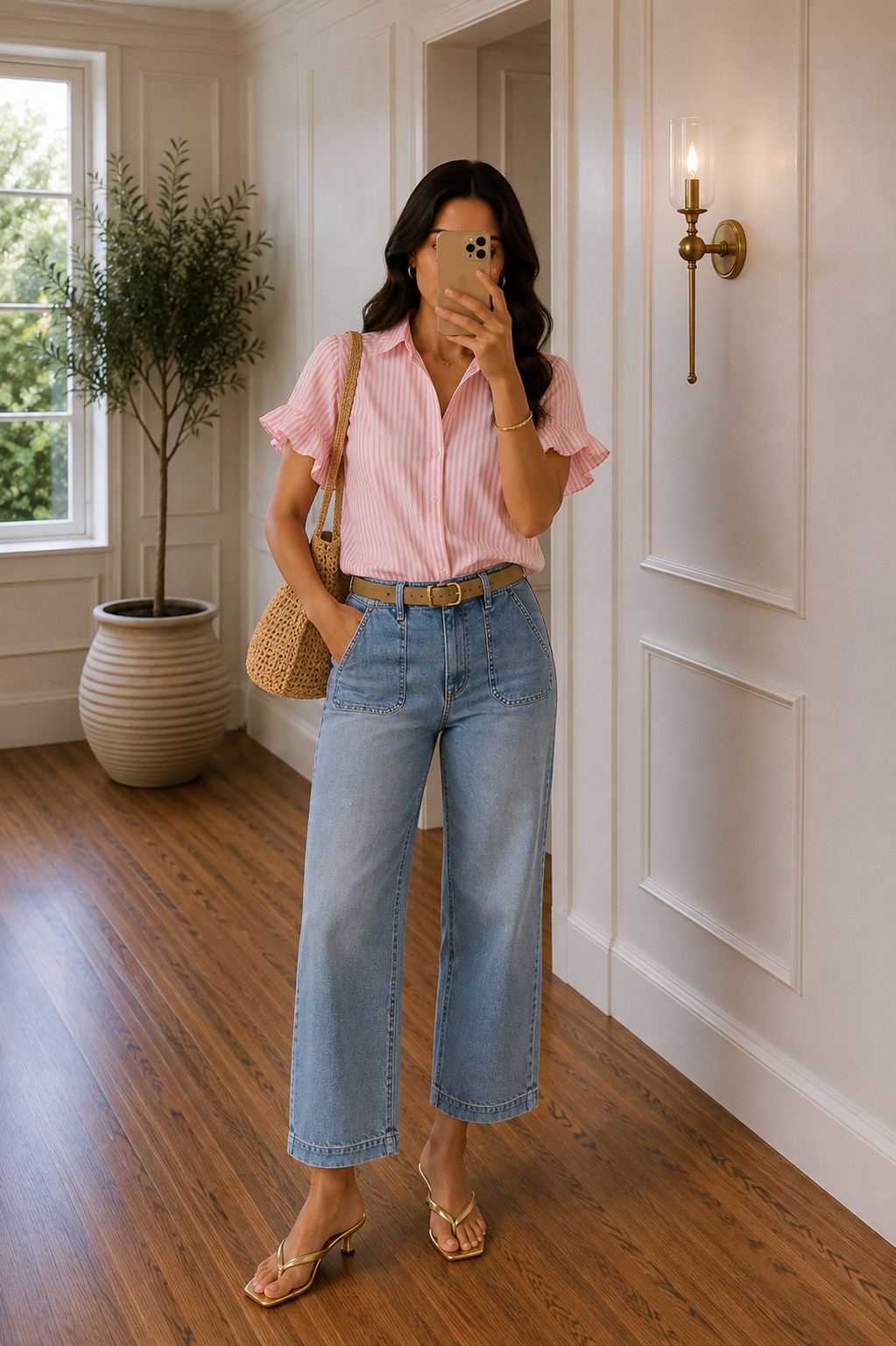Loving this J.Crew Factory look! 💕 The sweetest pink striped blouse paired with easy denim makes the perfect back-to-school outfit or teacher look. Comfortable, classic, and polished for the classroom or everyday wear. Everything is linked and on sale! ✨

#JCrewFactory #TeacherStyle #TeacherOutfit #BackToSchoolStyle #BackToSchoolOutfit #LTKStyle #LTKSaleAlert #ClassicStyle #EverydayStyle #PreppyStyle #DenimStyle 

 #LTKOver40 #LTKSaleAlert #LTKWorkwear