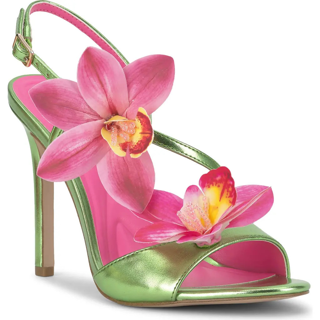 Jessica Simpson Jylia Slingback Sandal in Electric Pea at Nordstrom, Size 6.5 | Nordstrom