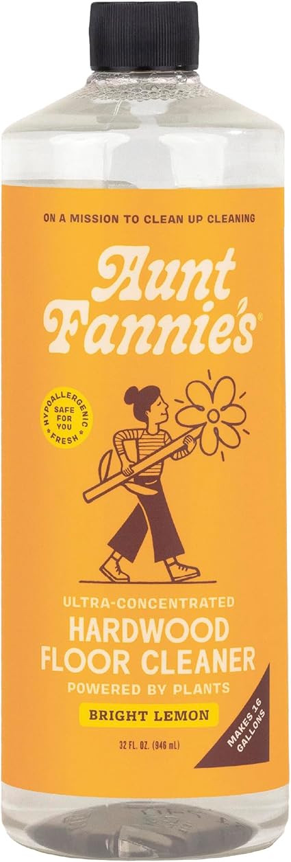 Aunt Fannie's Ultra Concentrated Hardwood Floor Cleaner, Vinegar-Free Plant Based Hardwood Floor ... | Amazon (US)