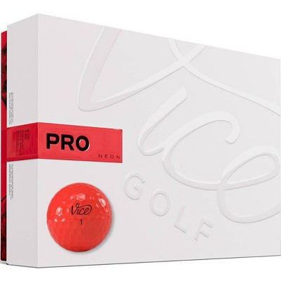 Vice Pro Golf Balls - Neon Red: Sports Equipment, Rubber Fill, Polyurethane Shell | Target