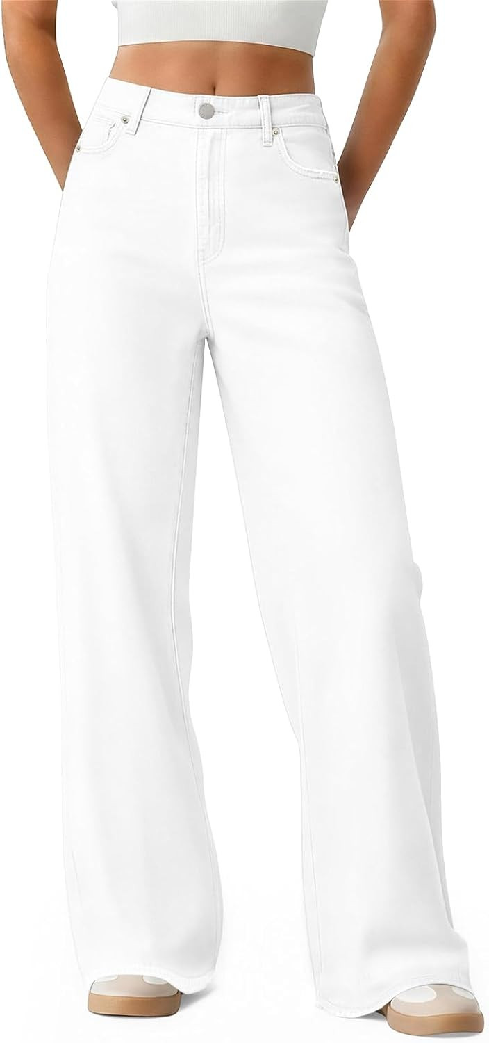 Women's Wide Leg Jeans High Waisted Baggy Straight Denim Pants | Amazon (US)