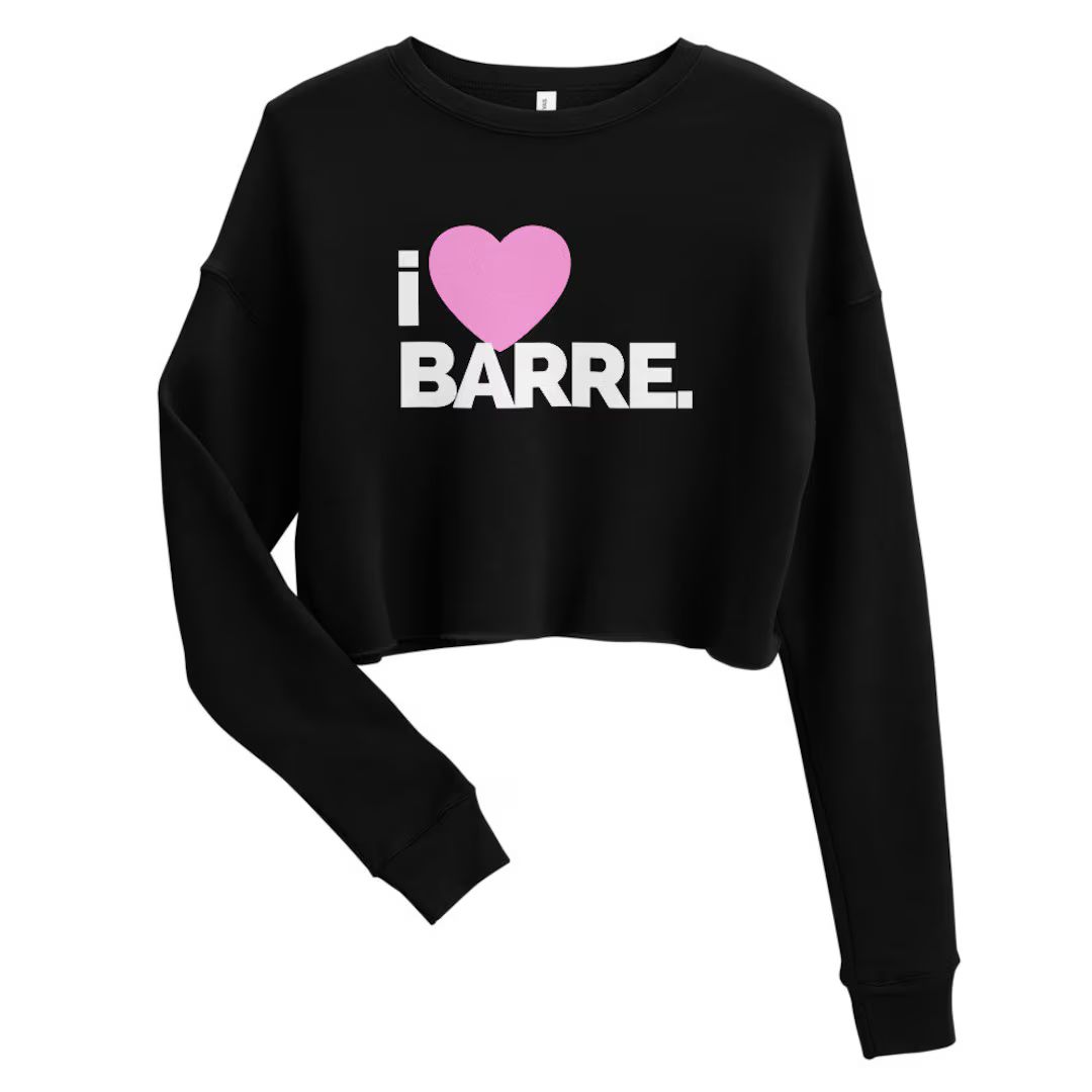 Crop Sweatshirt: I HEART Love Barre Gym Fitness Workout for - Etsy | Etsy (US)