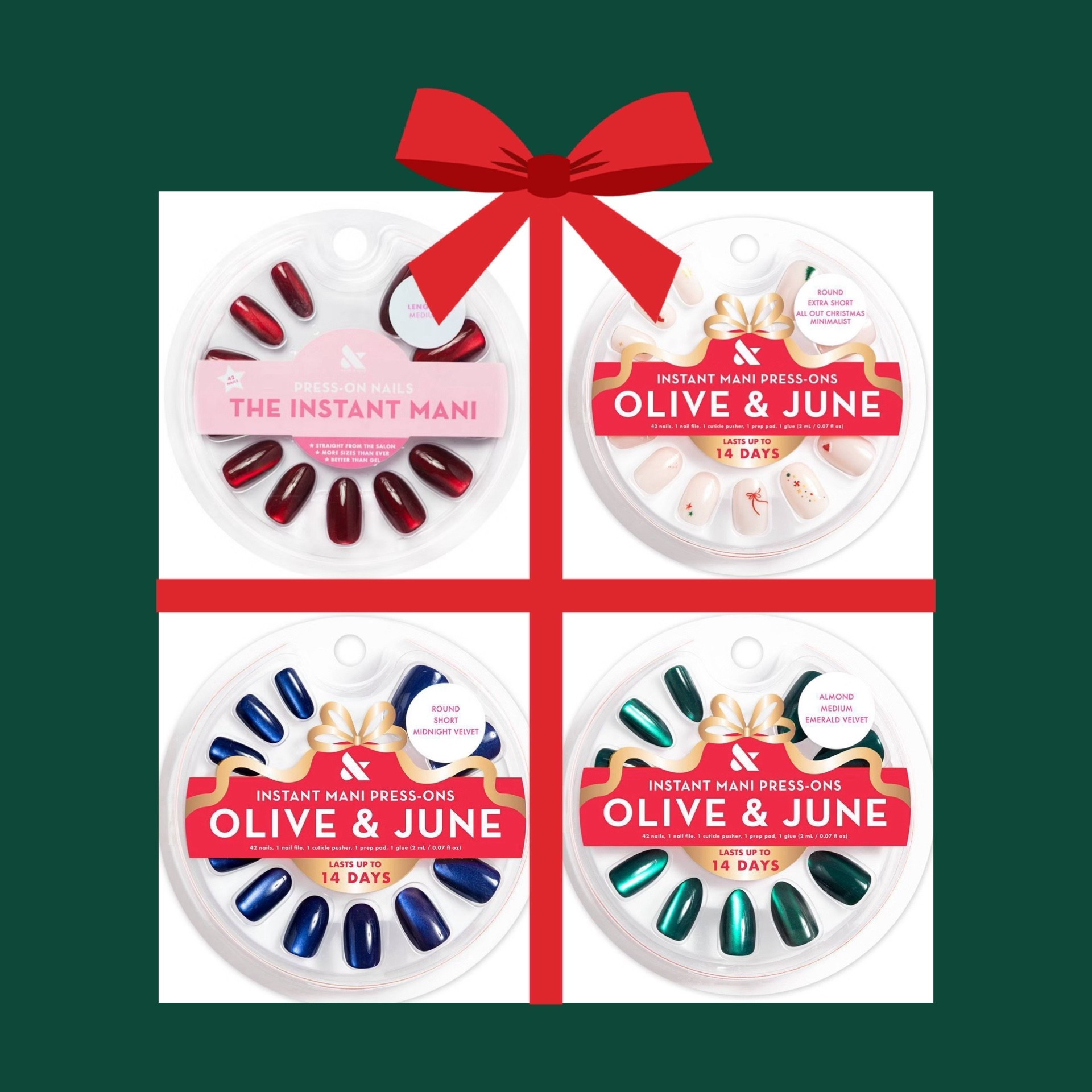 Olive & June Instant Mani Sets are super popular with a variety of ages, as it’s a quick way to do a mani at home! The nails hold up really well, and these don’t damage nail beds when you take them off. Such fun styles, sizes & shapes available, too! On sale Buy One, Get One 50% Off today at Target 🎯 

#LTKHoliday #LTKSaleAlert #LTKBeauty