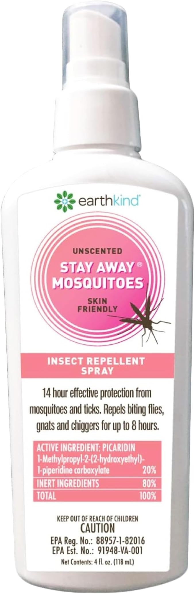 EarthKind Stay Away Mosquitoes Insect Repellent - Plant-Based, Unscented Mosquito Body Spray with... | Amazon (US)