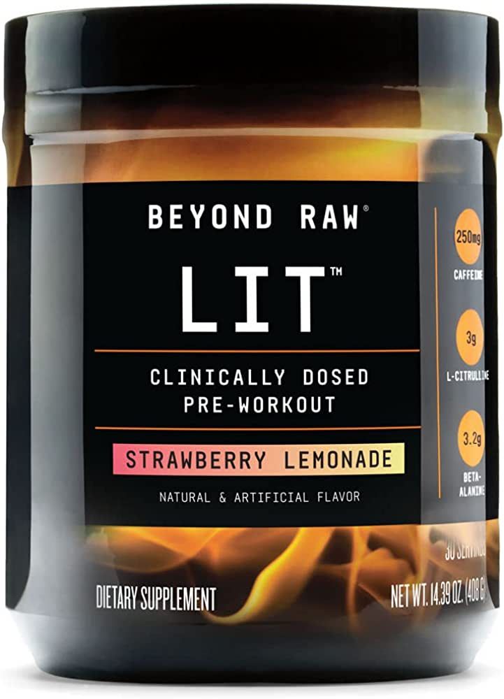 BEYOND RAW LIT | Clinically Dosed Pre-Workout Powder | Contains Caffeine, L-Citrulline, Beta-Alan... | Amazon (US)