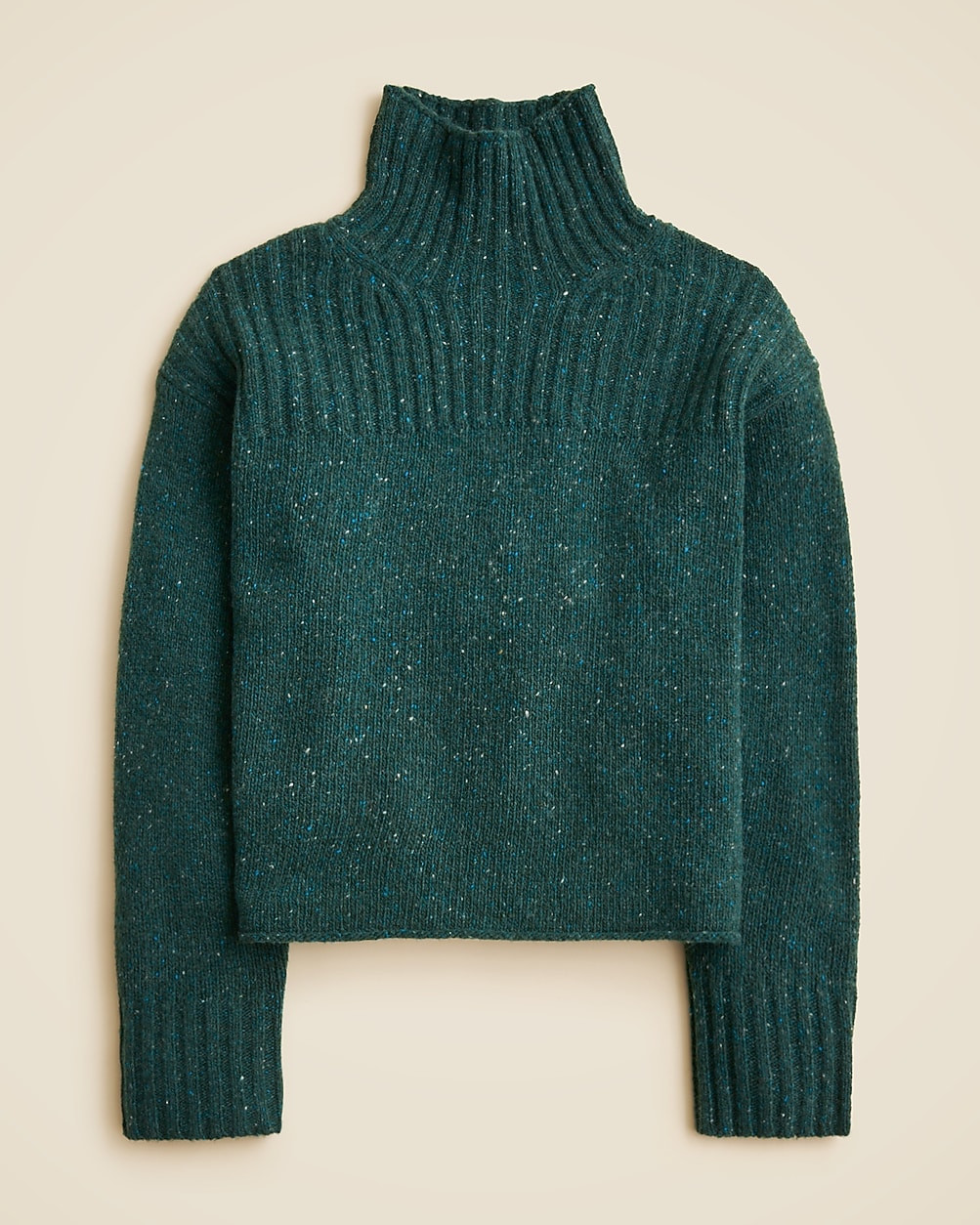 Ribbed turtleneck sweater in donegal wool blend | J. Crew US