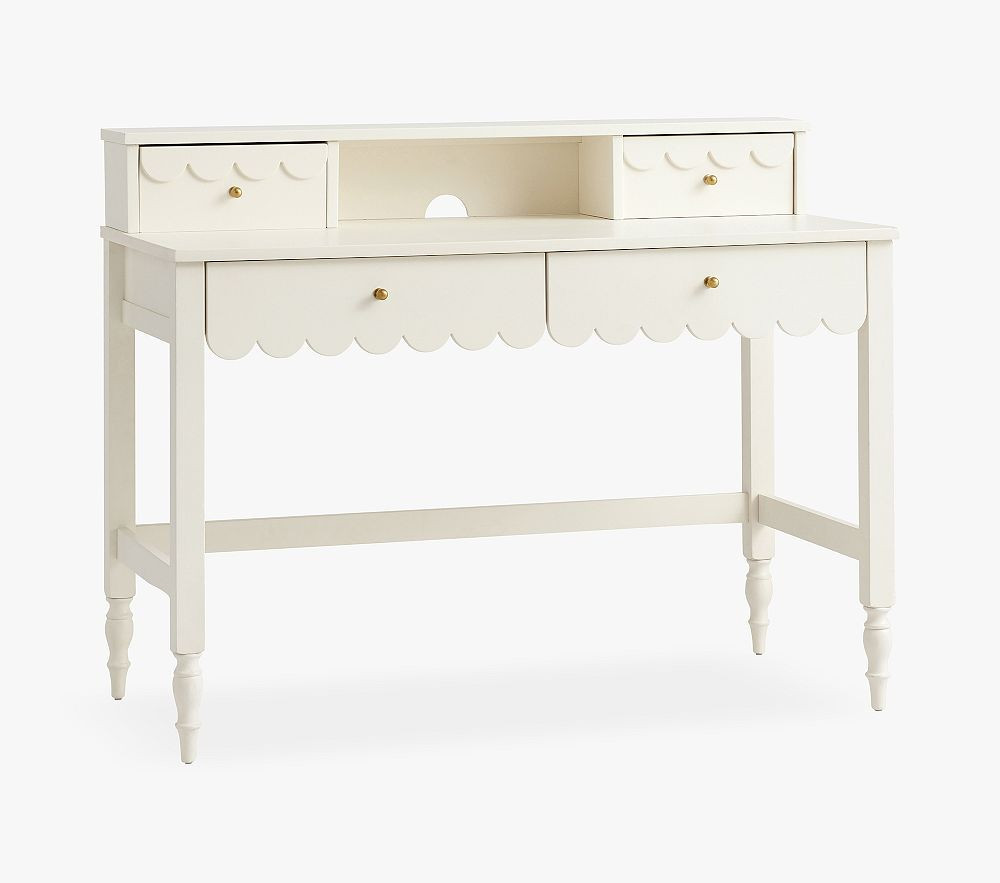 Penny Writing Desk + Hutch, French White, In-Home Delivery | Pottery Barn Kids