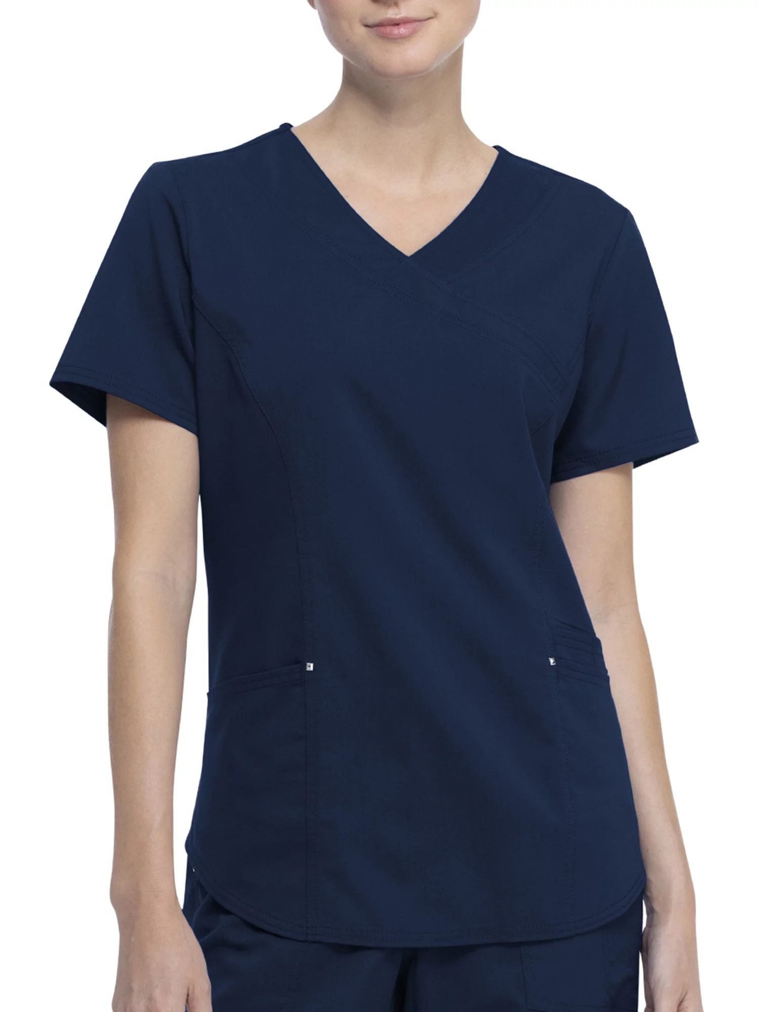 Scrubstar Women's Fashion Premium Ultimate Mock Wrap Scrub Top | Walmart (US)