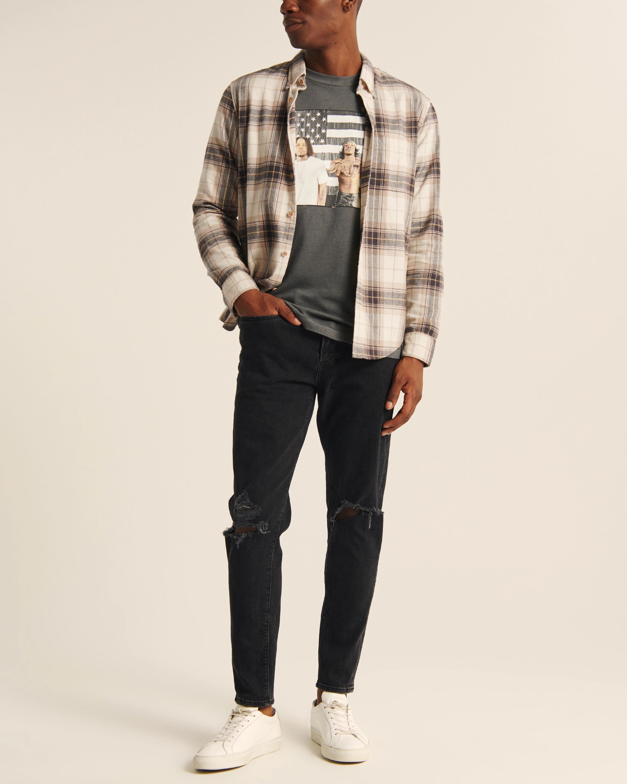 Flannel Button-Up Shirt | Abercrombie & Fitch (US)