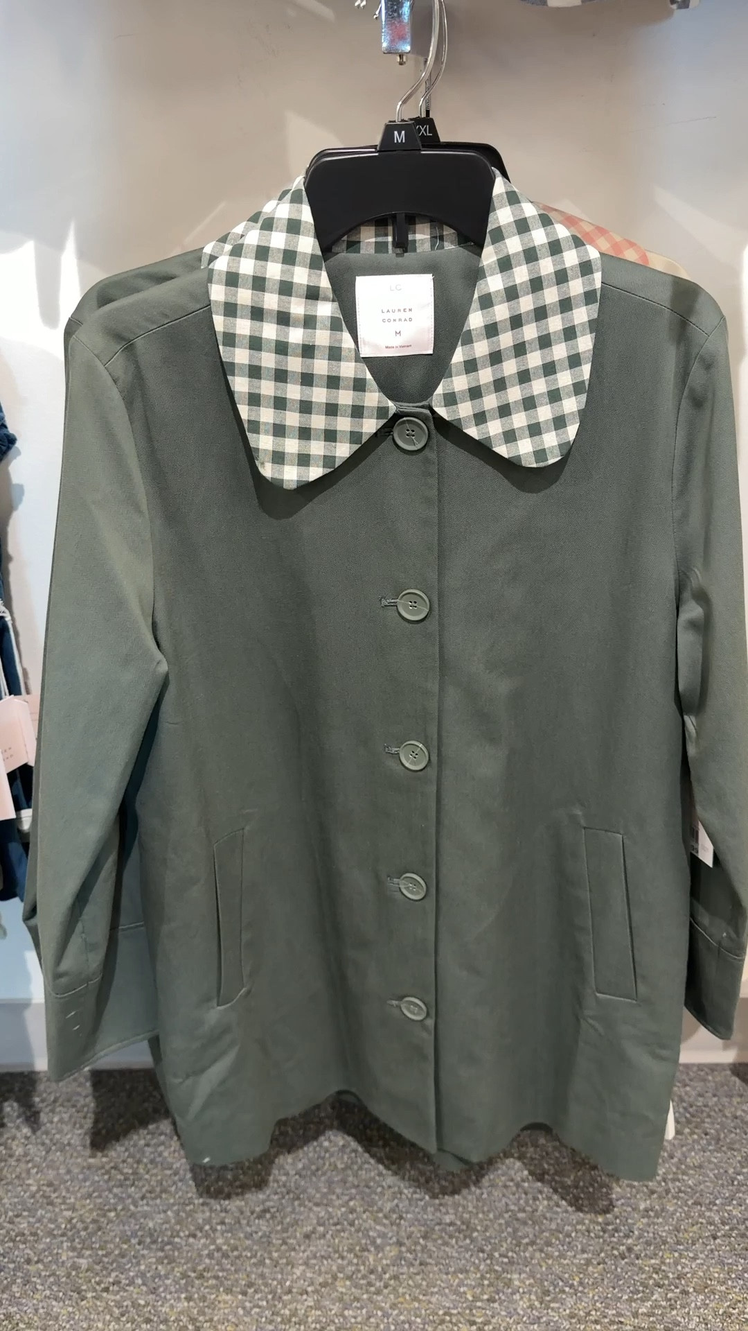Green gingham jacket from Kohls! 20% off today! @kohls 