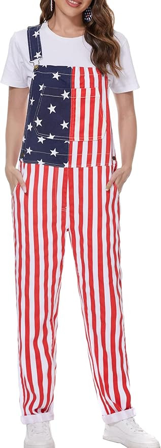 Bib Overalls for Women Fashion Jumpsuit Holiday Coveralls Festival Outfits | Amazon (US)