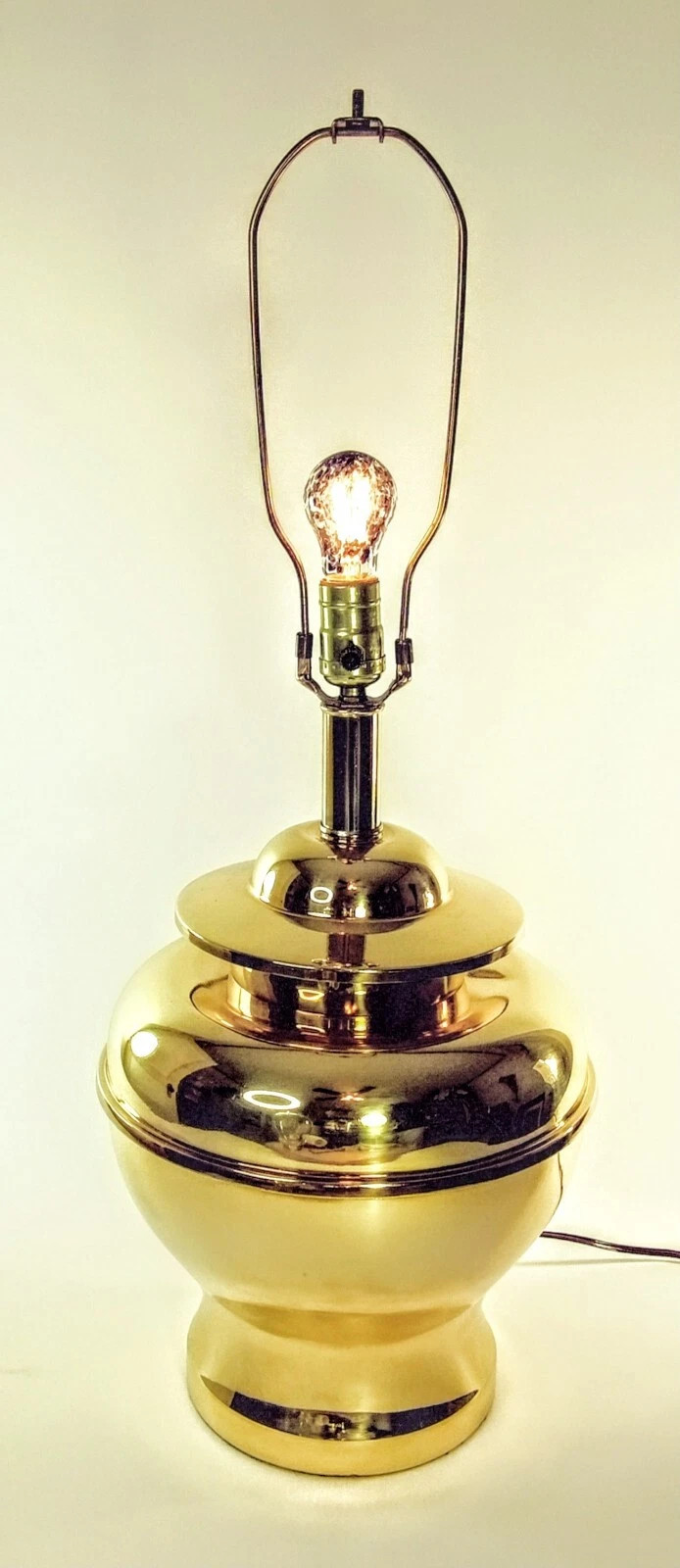 Brass Ginger Jar Lamp, Hollywood Regency, 18" Tall, POLISHED & OBO | eBay US