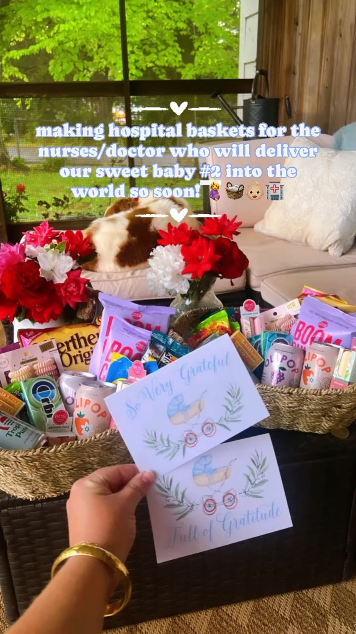 A little sunshine ☀️ for this rainy 🌧️ Sunday afternoon - fresh blooms 🌹🌸 from the yard 💐🌺 and making hospital goodie baskets for the nurses/doctor who will deliver our sweet baby #2 on the way!!🤰🫶🏽👶🏼🏥🧺🥰 #spreadthelove #freshblooms #hospitalbaskets 

Sweet Sunday morning puddle jumping 💦 after church 💒 and then a grocery store trip to buy 🛒 allllll the goodies 🛍️ for the hospital 🏥 baskets 🧺 I’m making for the nurses/doctor who deliver Levi Rhett!! 🥰🤱 As promised on my story… I wanted to show y’all once I put them all together!! 😍 #sundayfunday 

Today’s Sunday naptime project 😴 was to to go ahead and get these baskets 🧺 ready for the sweet humans 🏥 who will be bringing our sweet baby Levi Rhett into the world (in just a couple more weeks… depending on when he decides to come 👶🏼🤭)!! 🤱🥰 I did the same thing when I was pregnant 🤰 with Judson - and it was the sweetest way to bless our nurses and doctor for all that they do!! 🫶🏽 #hospitalbasket #hospitalworkersappreciation 

It was so much fun putting these little “goodie baskets” together (my love language 🥰) 🏥🧺 - and @wesmabry thinks it’s so fitting of my personality 🙈 that ofcourse I got these “hospital baskets” ready for the nurses/doctors before I have even gotten my own hospital bag 💼  packed lol!! 🫶🏽💝

I linked 🔗 all of these little goodies (& adorable baskets 🧺) that I found over on my LTKit page - so you can go check them out there!! Happy happy Sunday, everyone!! It truly is the “little things” in life that mean the most to the people God places in our lives around us - and it’s always a joy getting to help spread a little more love in this world!! 🫶🏽✨👶🏼🌸🤱

#LTKfamily #LTKbaby #LTKbump