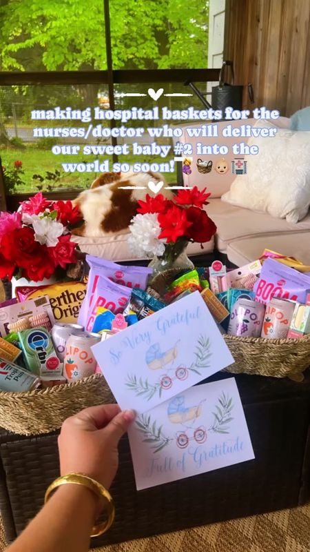 A little sunshine ☀️ for this rainy 🌧️ Sunday afternoon - fresh blooms 🌹🌸 from the yard 💐🌺 and making hospital goodie baskets for the nurses/doctor who will deliver our sweet baby #2 on the way!!🤰🫶🏽👶🏼🏥🧺🥰 #spreadthelove #freshblooms #hospitalbaskets 

Sweet Sunday morning puddle jumping 💦 after church 💒 and then a grocery store trip to buy 🛒 allllll the goodies 🛍️ for the hospital 🏥 baskets 🧺 I’m making for the nurses/doctor who deliver Levi Rhett!! 🥰🤱 As promised on my story… I wanted to show y’all once I put them all together!! 😍 #sundayfunday 

Today’s Sunday naptime project 😴 was to to go ahead and get these baskets 🧺 ready for the sweet humans 🏥 who will be bringing our sweet baby Levi Rhett into the world (in just a couple more weeks… depending on when he decides to come 👶🏼🤭)!! 🤱🥰 I did the same thing when I was pregnant 🤰 with Judson - and it was the sweetest way to bless our nurses and doctor for all that they do!! 🫶🏽 #hospitalbasket #hospitalworkersappreciation 

It was so much fun putting these little “goodie baskets” together (my love language 🥰) 🏥🧺 - and @wesmabry thinks it’s so fitting of my personality 🙈 that ofcourse I got these “hospital baskets” ready for the nurses/doctors before I have even gotten my own hospital bag 💼  packed lol!! 🫶🏽💝

I linked 🔗 all of these little goodies (& adorable baskets 🧺) that I found over on my LTKit page - so you can go check them out there!! Happy happy Sunday, everyone!! It truly is the “little things” in life that mean the most to the people God places in our lives around us - and it’s always a joy getting to help spread a little more love in this world!! 🫶🏽✨👶🏼🌸🤱

#LTKfamily #LTKbaby #LTKbump