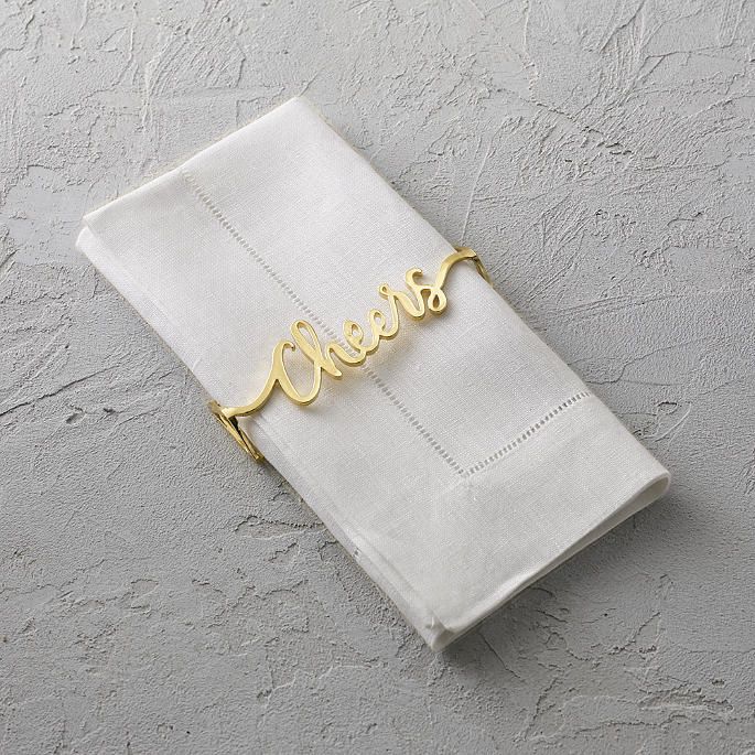 Cheers Napkin Wraps, Set of Four | Frontgate | Frontgate