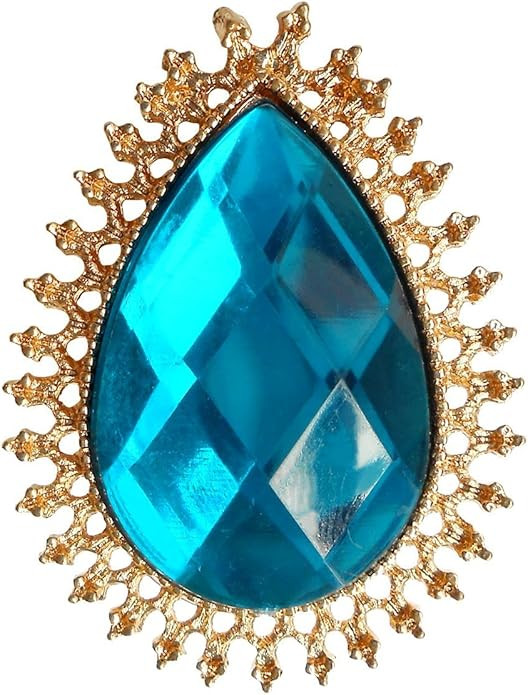 RareLove Vintage Blue Rhinestone Alloy Metal Teardrop Brooch for Women | Amazon (US)