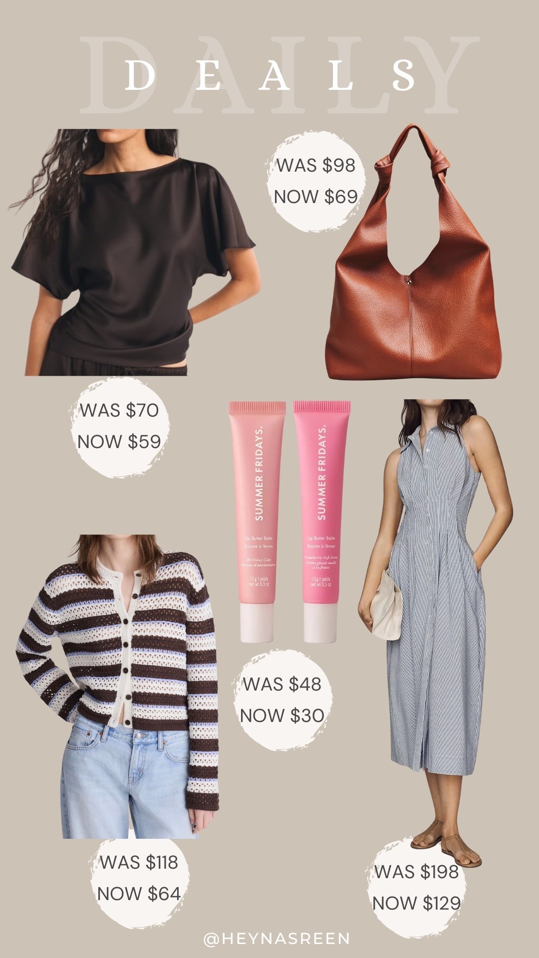 Daily deals on Abercrombie top, Anthropologie bag, Anthropologie dress, Summer Fridays lip balm, Madewell cardigan

#LTKMidsize