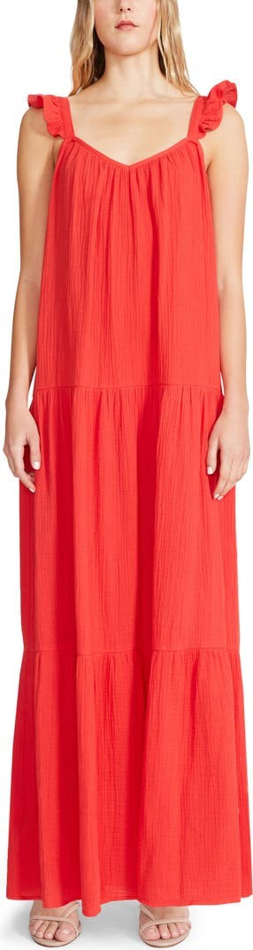 Ella Flutter Strap Cotton Maxi Dress - Memorial Day | Nordstrom
