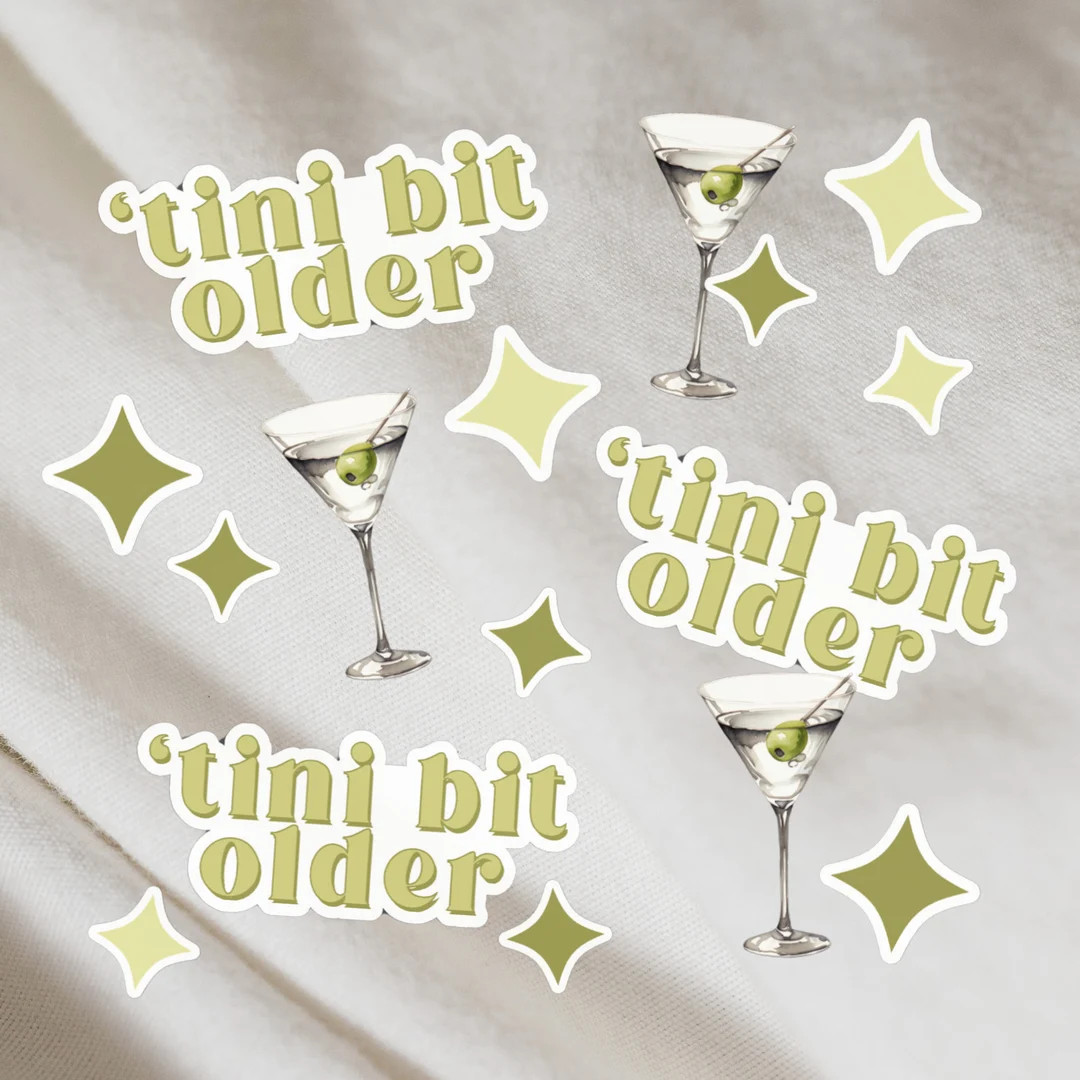 Tini Bit Older Confetti Tini Bit Older Decorations Dirty Martini Birthday Party Decorations 60 Pi... | Etsy (US)