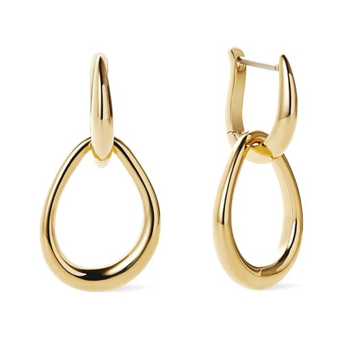 Ana Luisa Jewelry Hoop Earrings for Women - Trendy 14K Gold Plated and Silver Rhodium Plated Hoops - Chunky, Thin, Dome, Drop and Safety Pin Assorted Styles - Hypoallergenic, Tarnish-Free | Amazon (US)