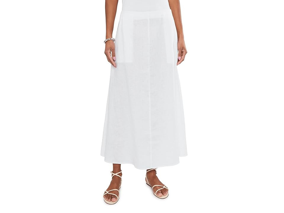Eileen Fisher Organic Linen Full Length Skirt Women's Skirt White : XS | Zappos