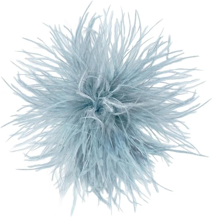 Elegant Extra Large Feather Flower Brooch Pin for Women Men Fashion Oversized Floral Lapel Pins Shawl Dress Suit Suit Ceremony Clothes Accessories Dance Banquet Wedding Party Jewelry 300mm | Amazon (US)